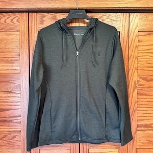 Under Armour Dark Gray Zip-Up Hoodie size Large